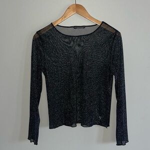 Victoria Secret Glitter Mesh Top